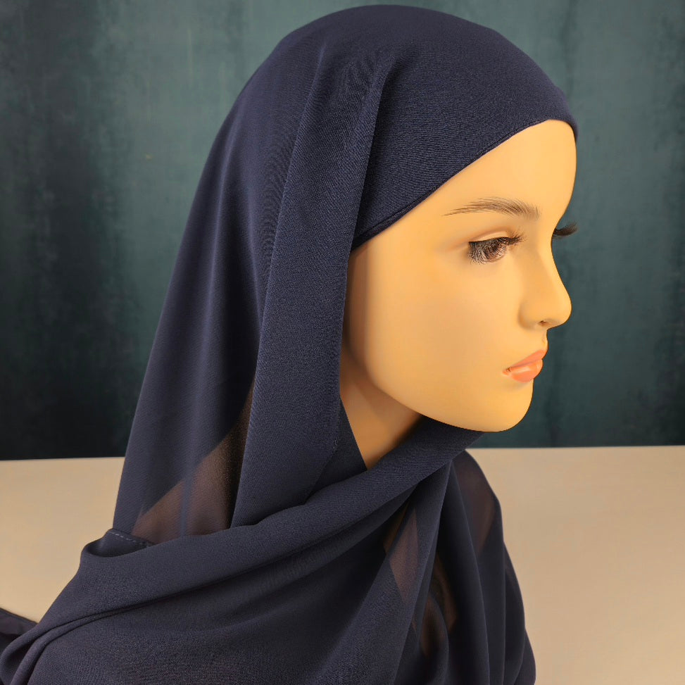 Chiffon Abaya Hijab with Undercap Scarves - Saffaar.com