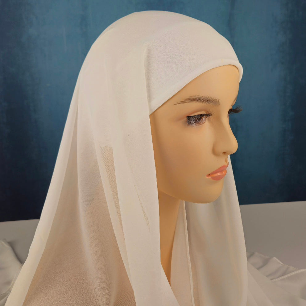 Chiffon Abaya Hijab with Undercap Scarves - Saffaar.com