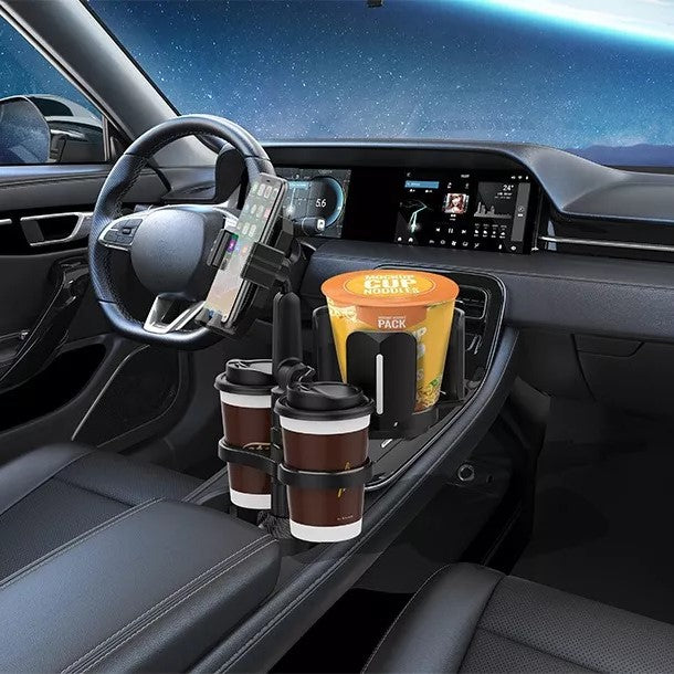 Cup Base With Adjustable Cup Holder and Mobile Phone Holder for Car - Saffaar.com