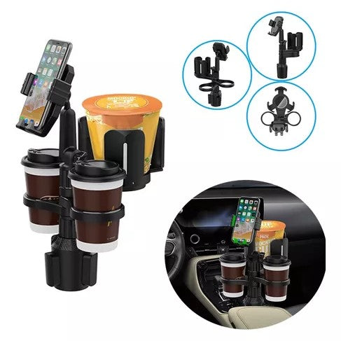 Cup Base With Adjustable Cup Holder and Mobile Phone Holder for Car - Saffaar.com