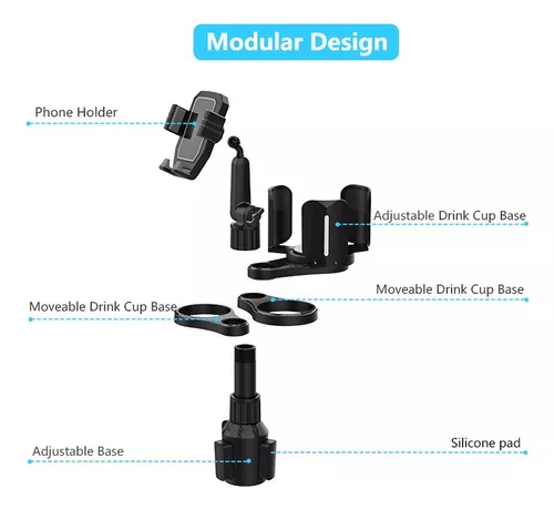 Cup Base With Adjustable Cup Holder and Mobile Phone Holder for Car - Saffaar.com