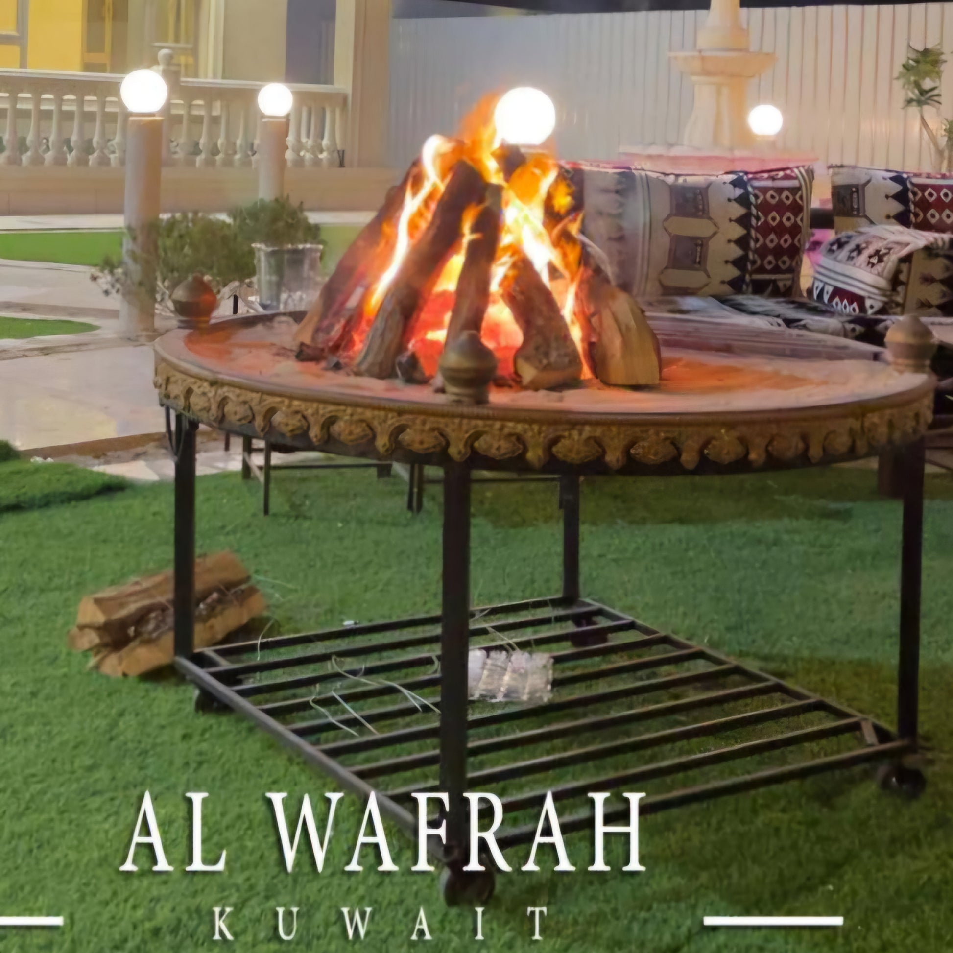 Manqal Round Hadeed with Trolley - Saffaar.com