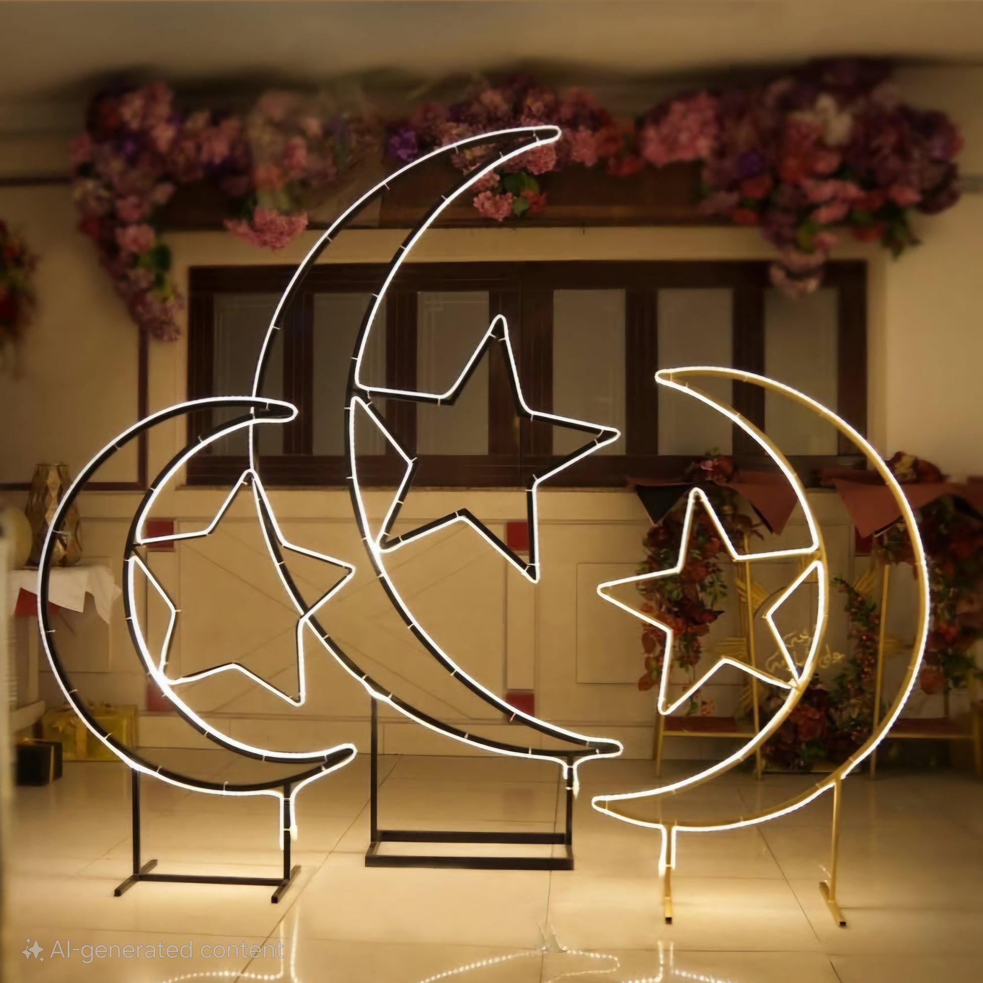 Moon with Star LED light Yellow - Saffaar.com