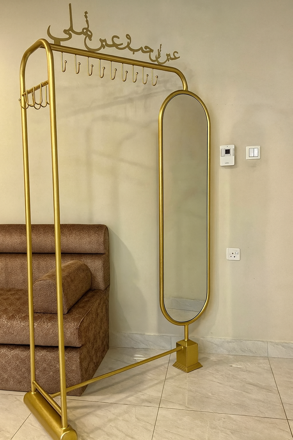 Clothes Hanger With Mirror Long Stand 120x180cm