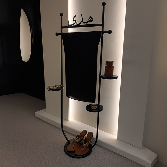 Clothes Hanger with Round Base (3 Shelves)