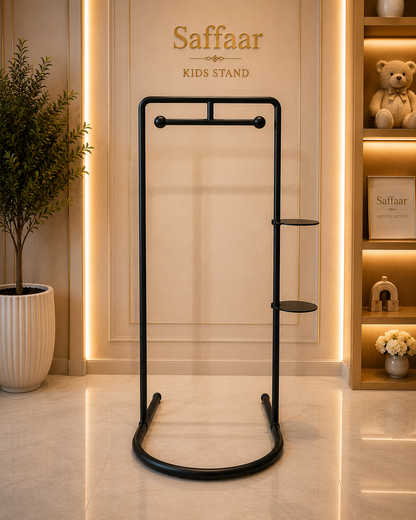 Kids Clothes Stand with Side Shelves – Premium Display Rack
