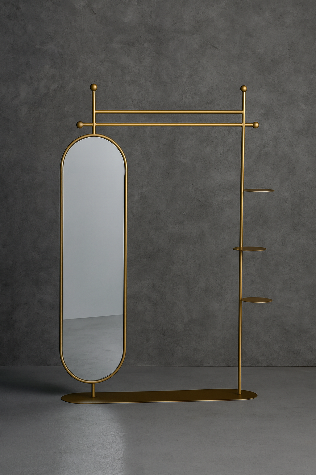 Clothes Hanger With Mirror Long Stand 100x180cm (1225)