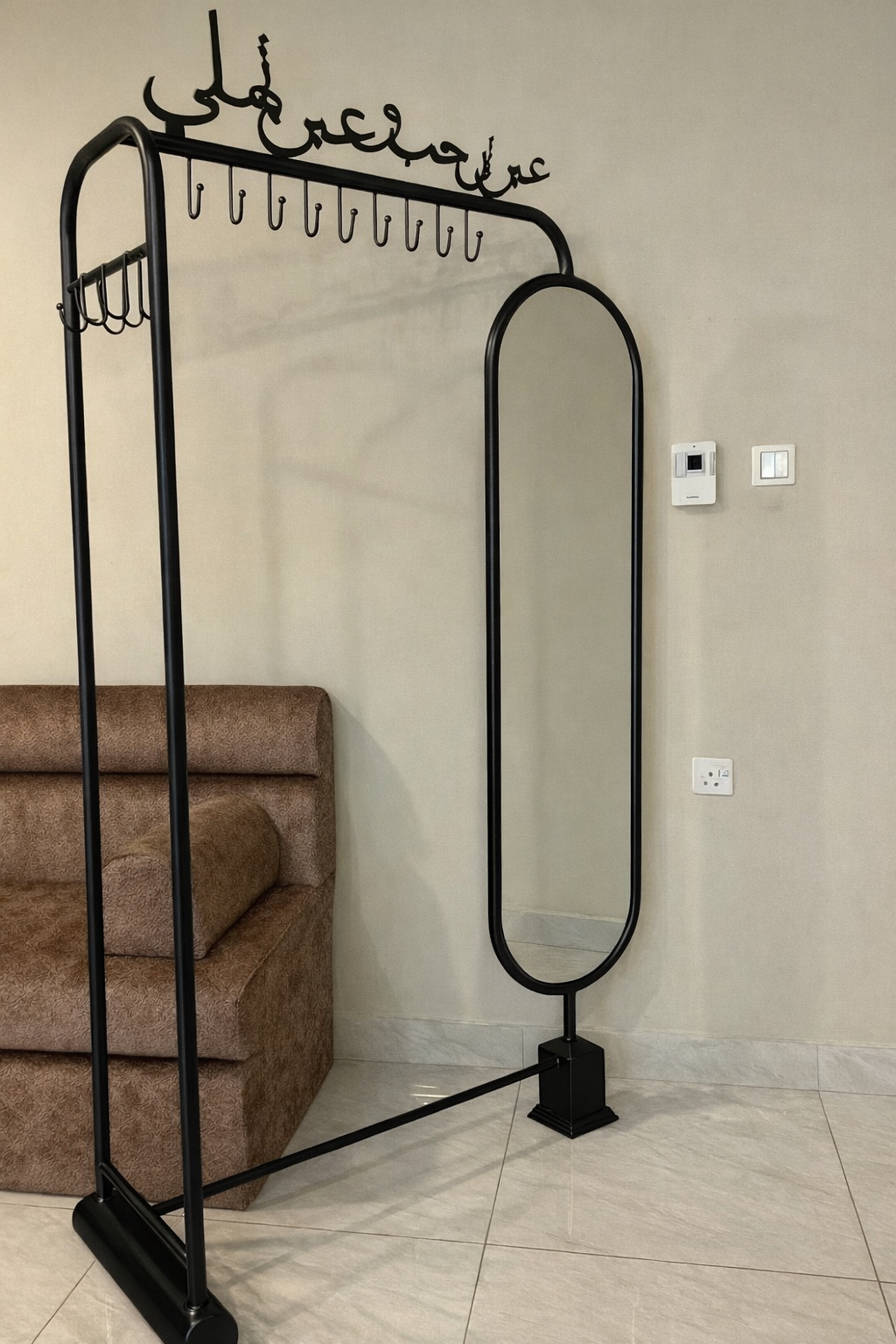 Clothes Hanger With Mirror Long Stand 120x180cm