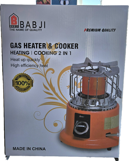 Babji Gas Heater & Cooker Heating and Cooking 2 in 1