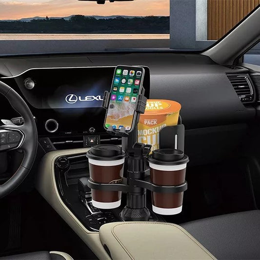Cup Base With Adjustable Cup Holder and Mobile Phone Holder for Car - Saffaar.com