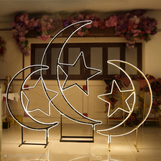 Moon with Star LED light Yellow - Saffaar.com