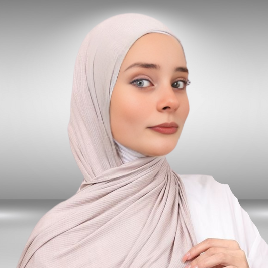 Alpha Striped Hijab - Cotton