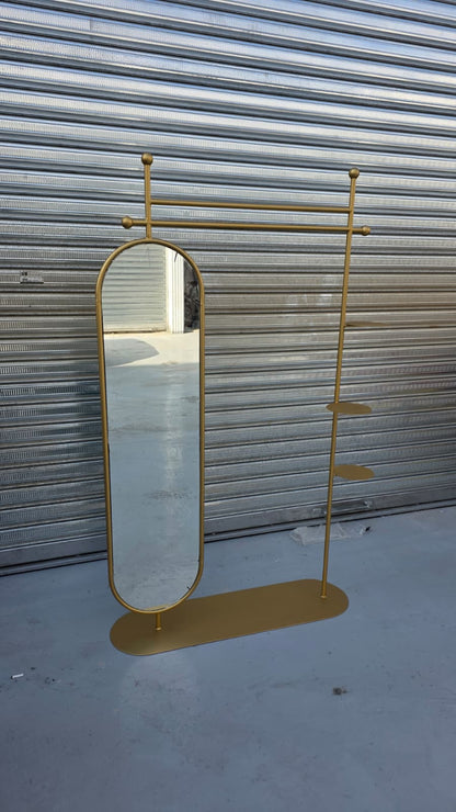 Clothes Hanger With Mirror Long Stand 100x180cm (1225)