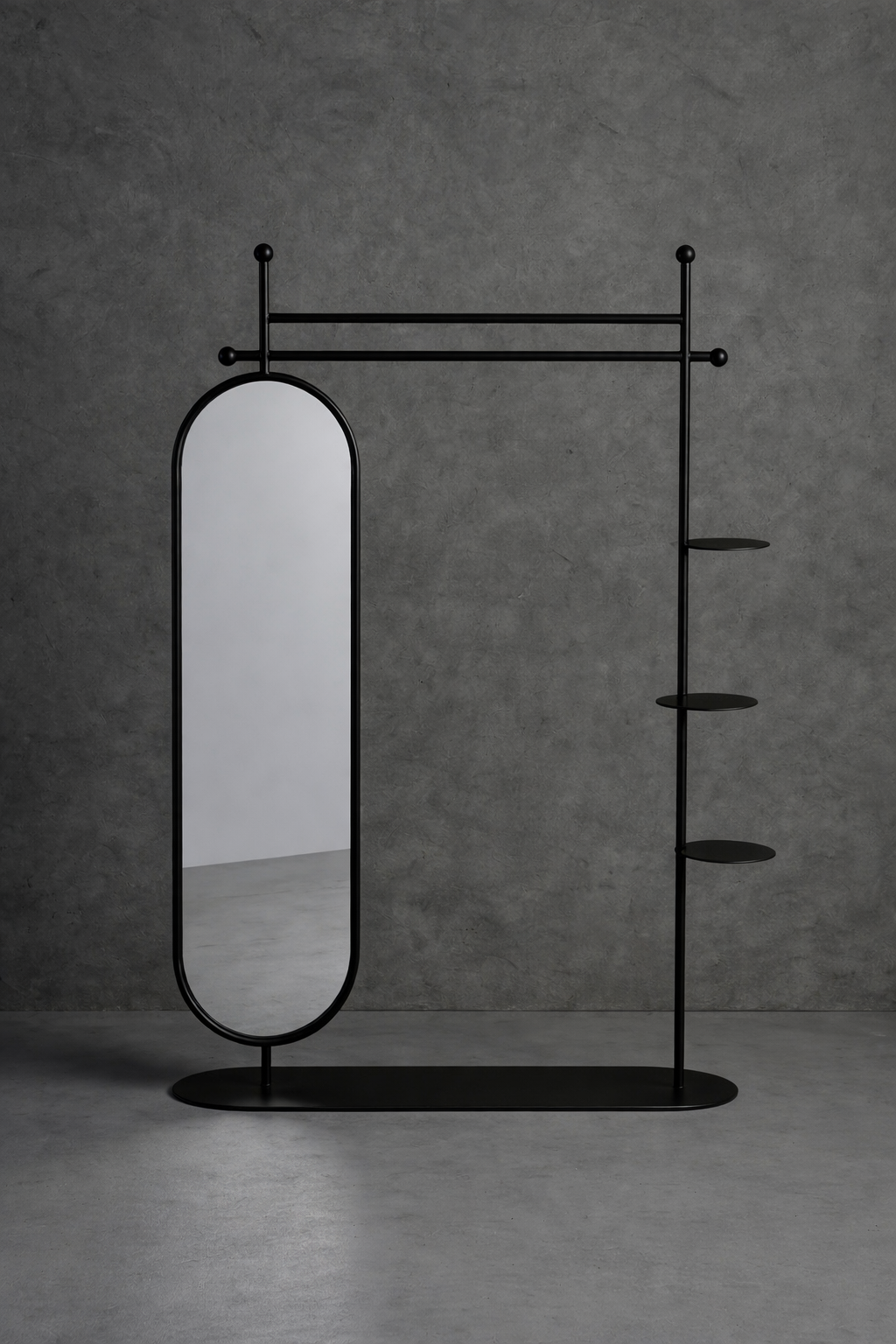 Clothes Hanger With Mirror Long Stand 100x180cm (1225)