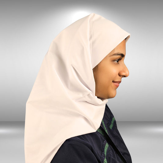 Cotton Islami Triangle Hijab for School - White (Pack of 2)