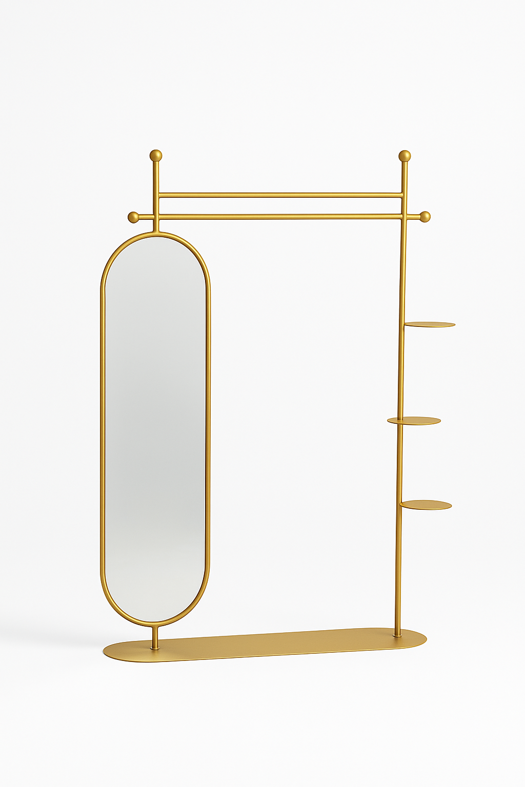 Clothes Hanger With Mirror Long Stand 100x180cm (1225)