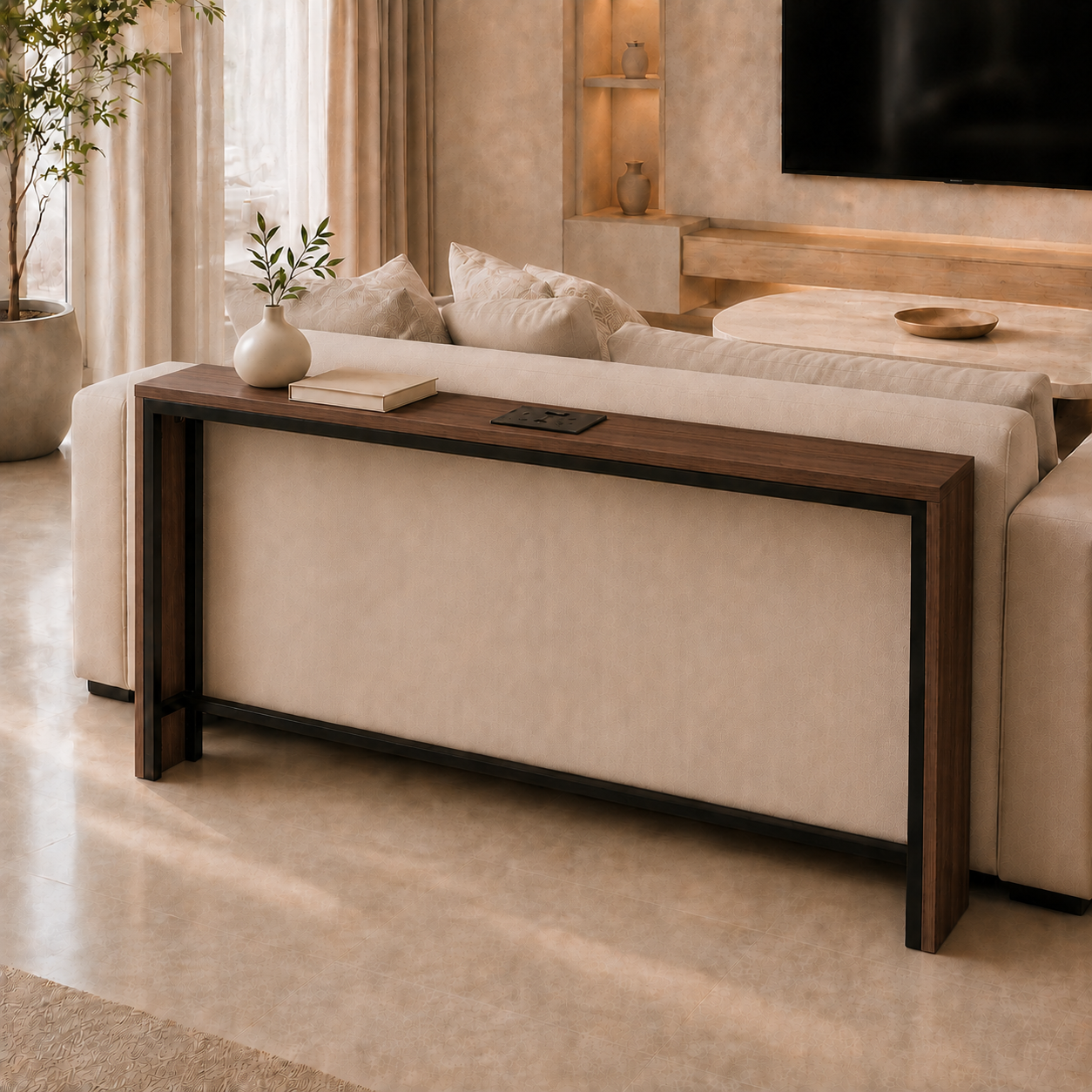 Custom-Made Sofa Back Table